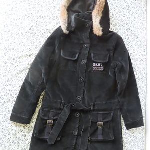 rare Baby Felix Embroidered Corduroy  hooded lined